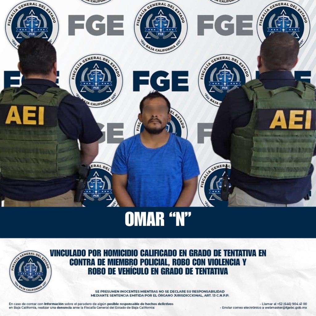 Vinculan a individuo por disparar a policía