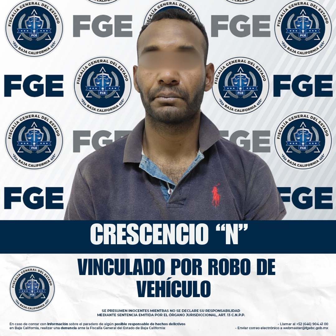 Vinculan a proceso a hombre por robar vehículo en Camalú